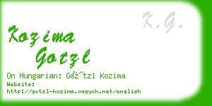 kozima gotzl business card